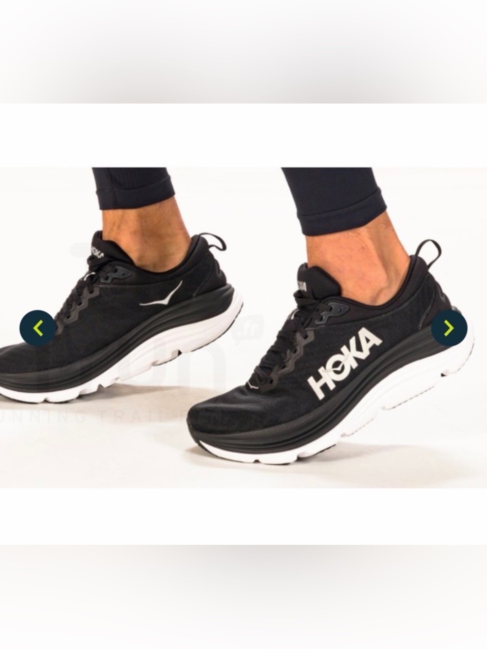 Hoka One One Gaviota 5 Men's Size 9.5 D Athletic Black Running Shoes